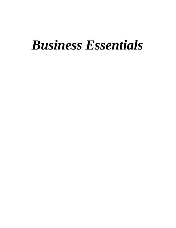 (solved) Business Essentials Assignment_1