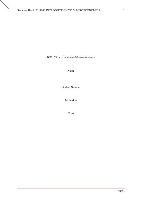 BUS103 Introduction to Macroeconomics_1