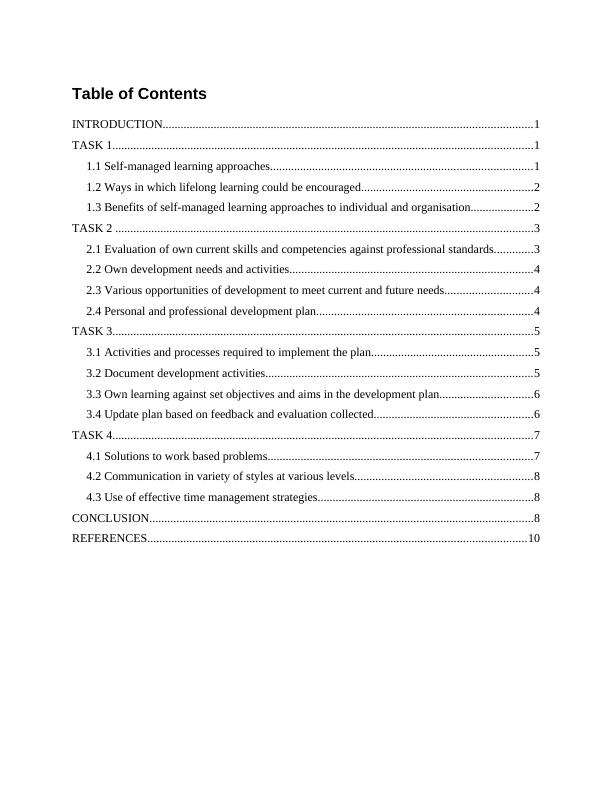 Personal and Professional Development & Self Managed Learning : Report_2
