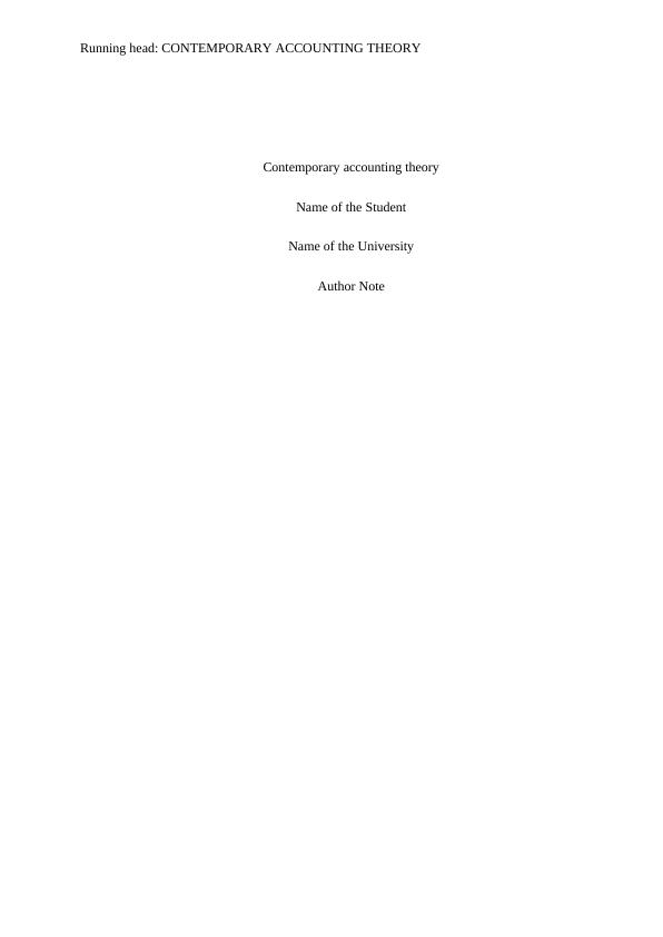 Report on Contemporary Accounting Theory 2022_1