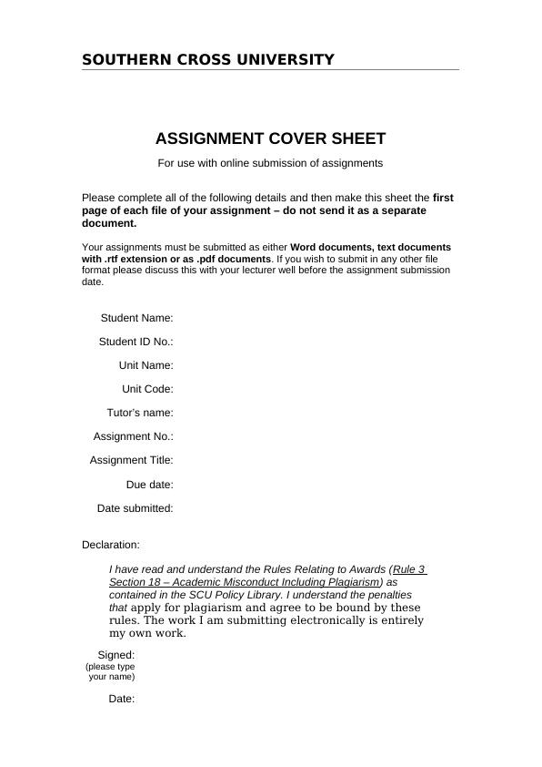 Assignment Cover Sheet and 2020 Budget Report Analysis_1