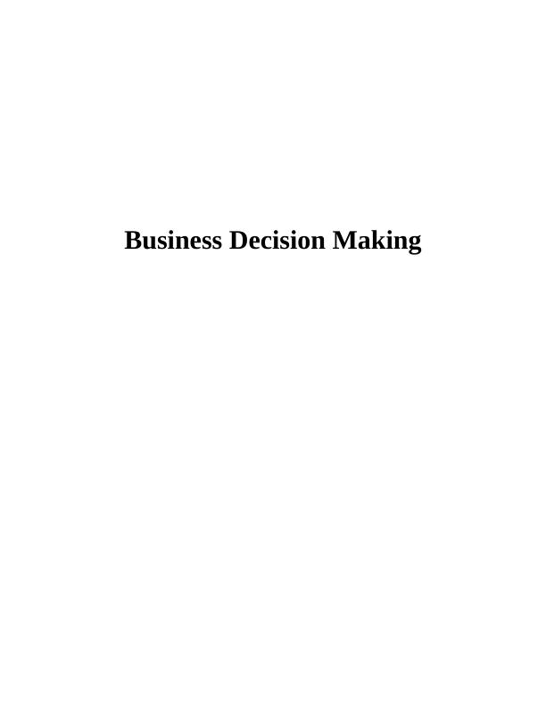 Data collection and analysis for business decision making INTRODUCTION 1 TASK 11_1