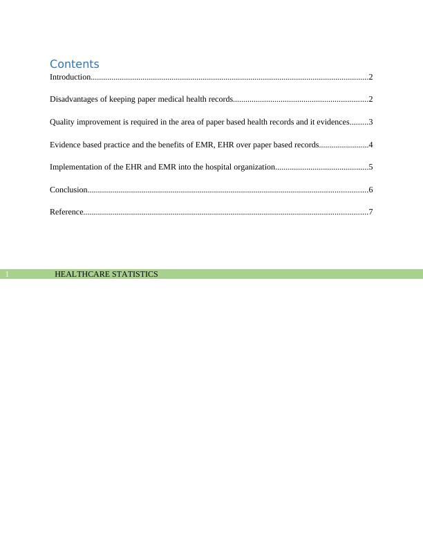 Disadvantages of Paper Medical Records and Benefits of EHR