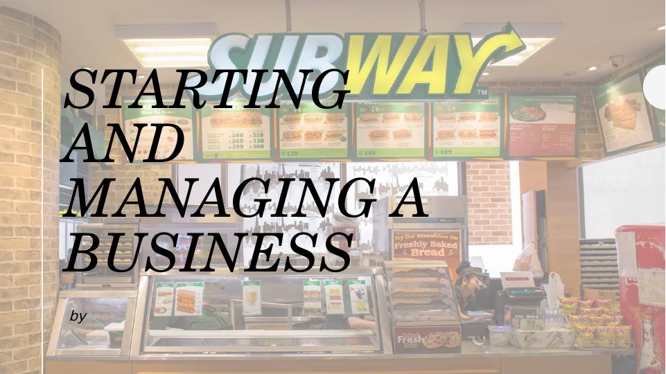 Starting and Managing A Business | PPT_1