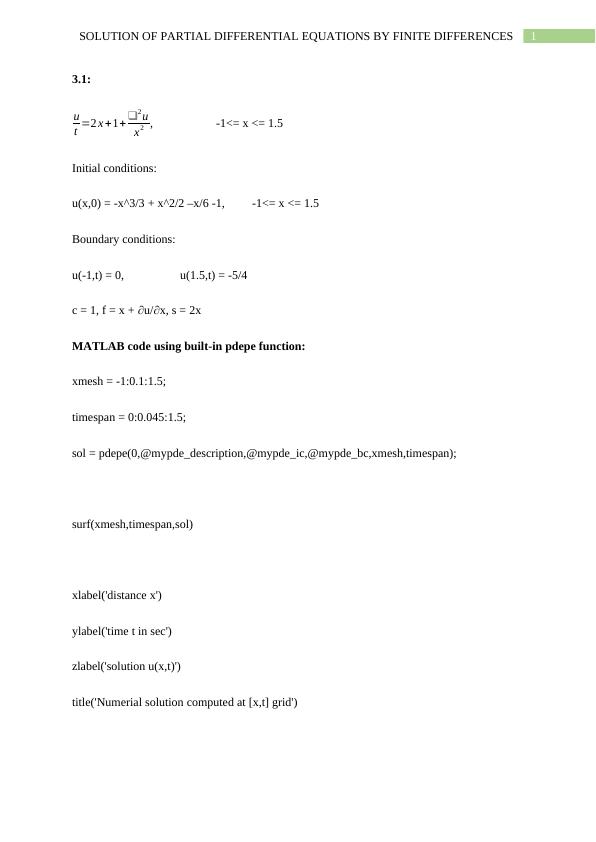 Solve Partial Differential Equations Using Finite Differences 3362