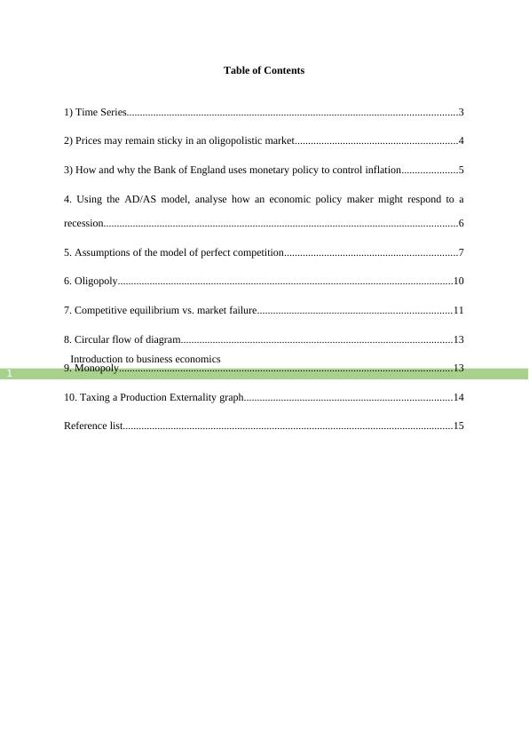 Introduction To Business Economics: Micro And Macroeconomics Concepts