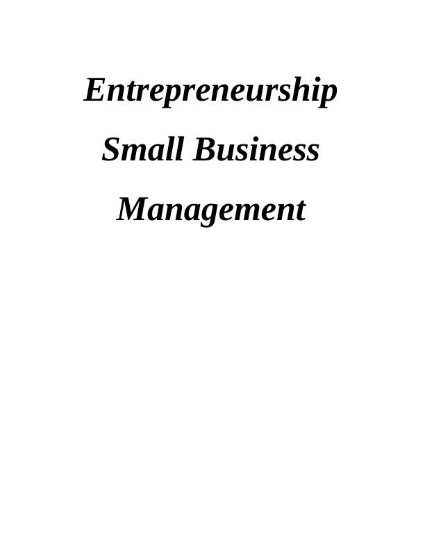 Entrepreneurship Small Business Management  PDF_1