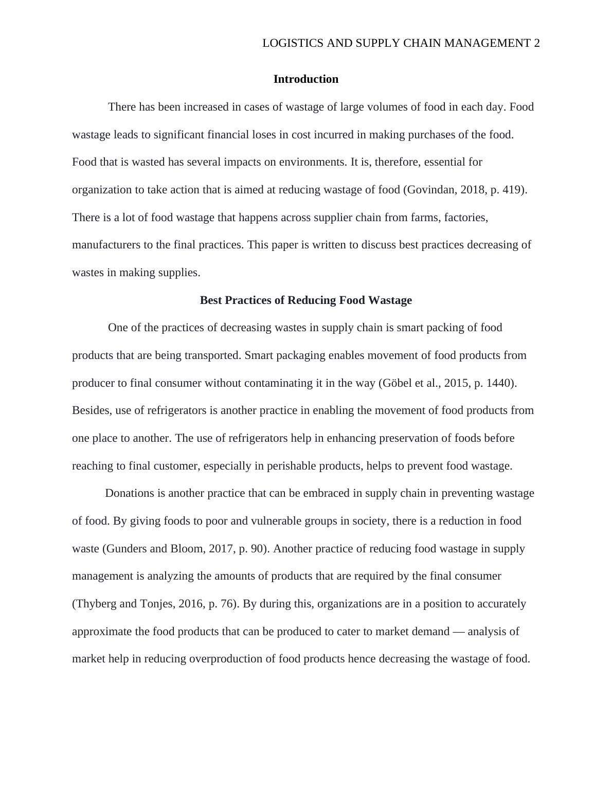 Logistics and Supply Chain Management Research Paper 2022
