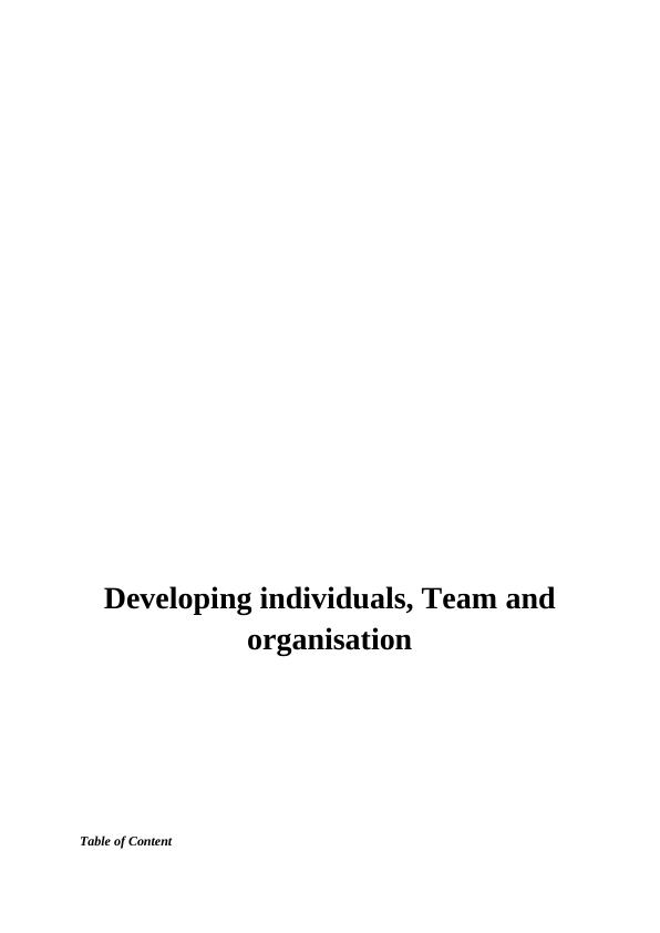 Developing individuals, Team and organisation_1