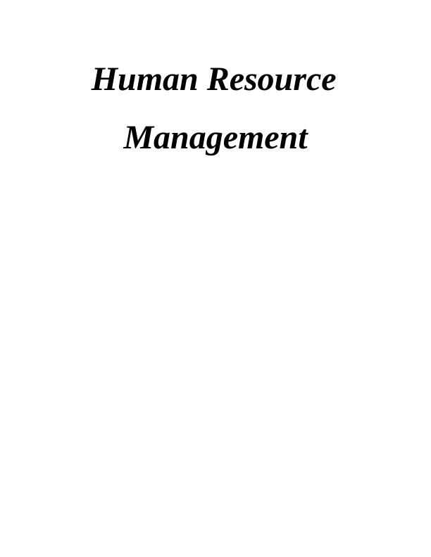 Human Resource Management in GYC Financial Advisory Ltd : Assignment_1