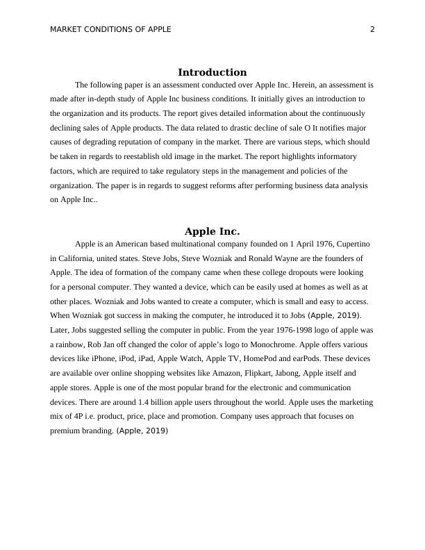 Research Paper | Market conditions of Apple Inc_3