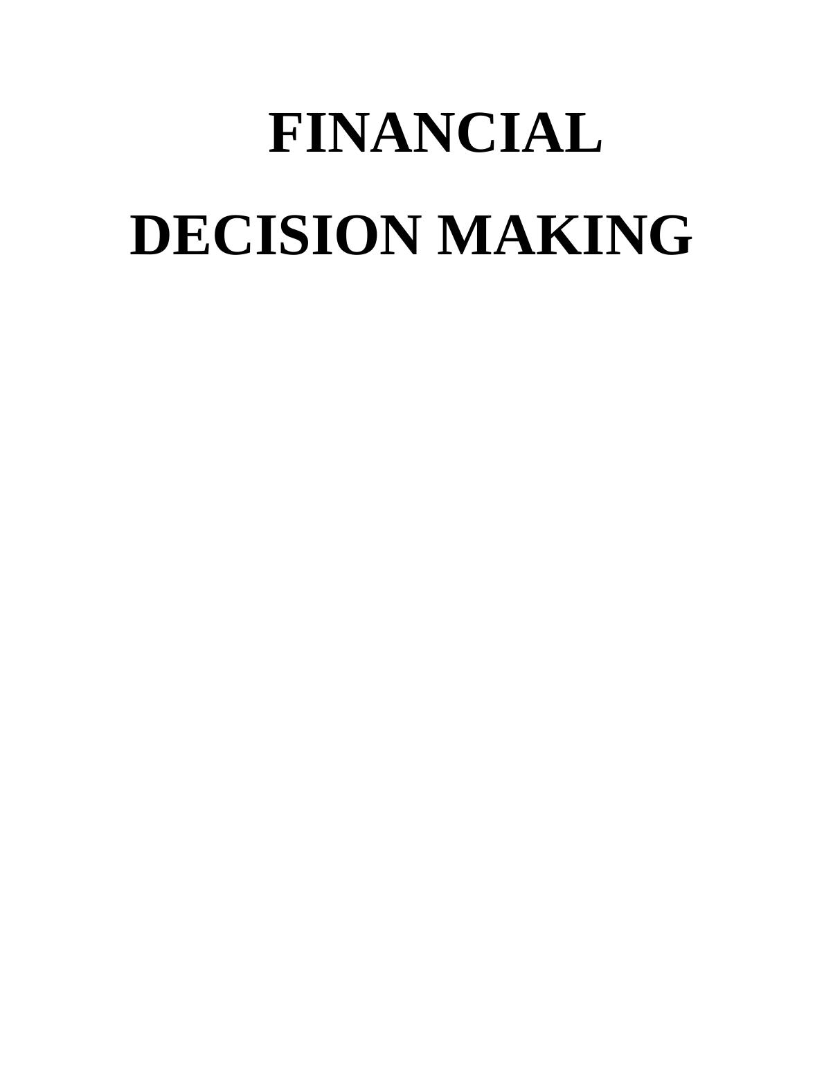 Financial Decision Making_1