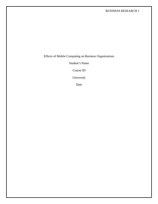 Effects of Mobile Computing on Business Organizations_1