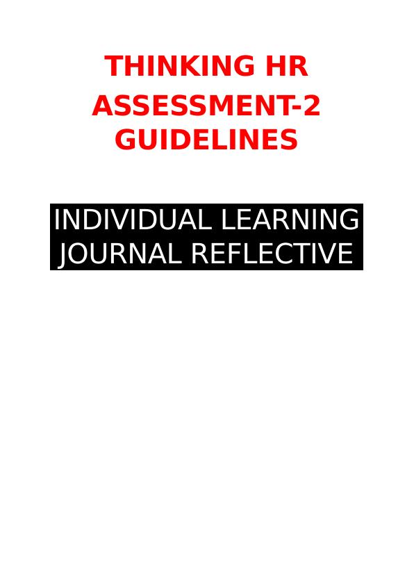 Thinking HR Assessment-2 Guidelines_1
