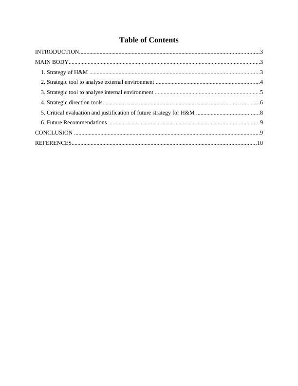 Strategic Management of H&M: Analysis, Strategies, and Future Recommendations_2