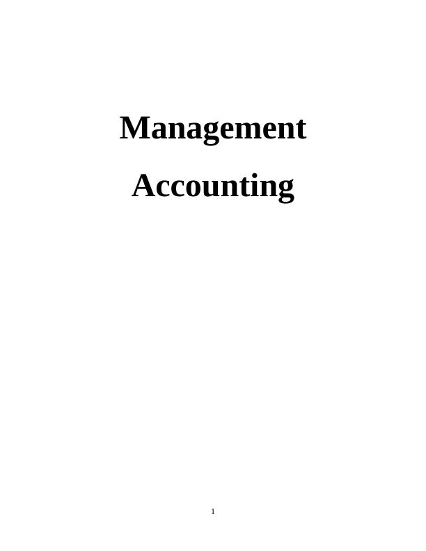 Management Accounting : UCK Furniture_1