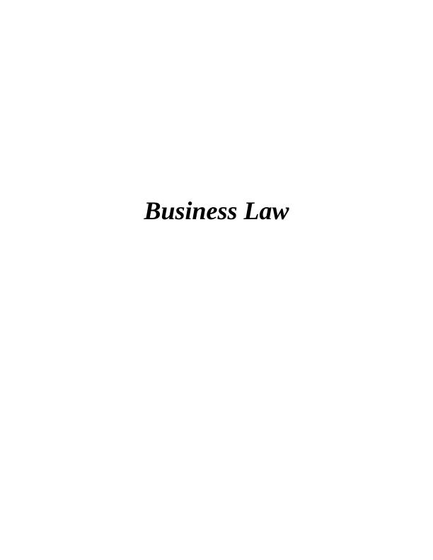 Business Law  Sample Assignment_1