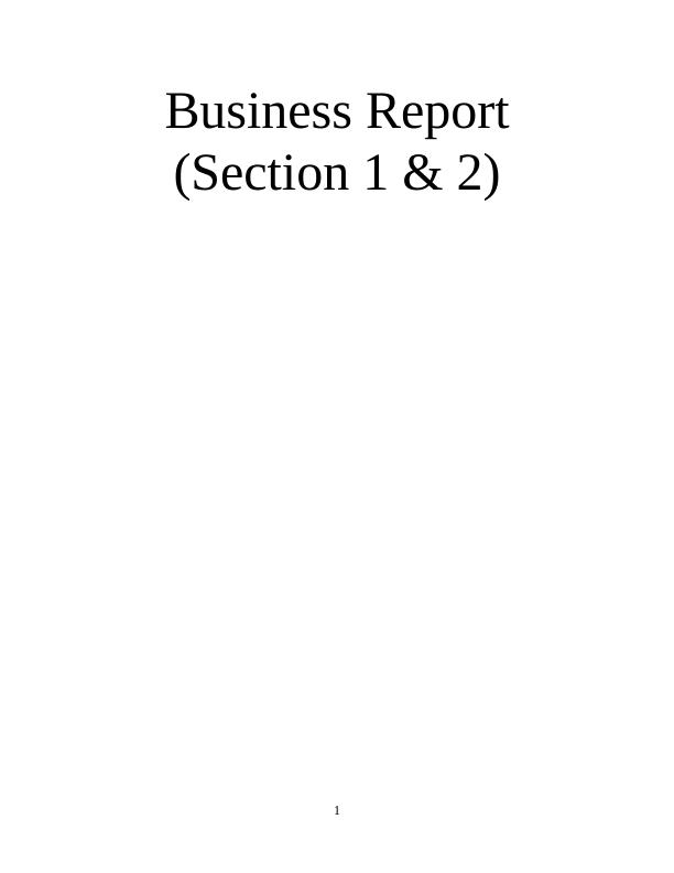 Business report assignment : Sun Theatre_1