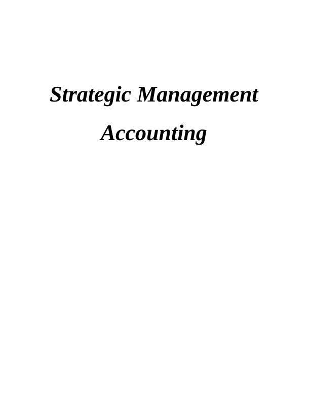 strategic management accounting assignment
