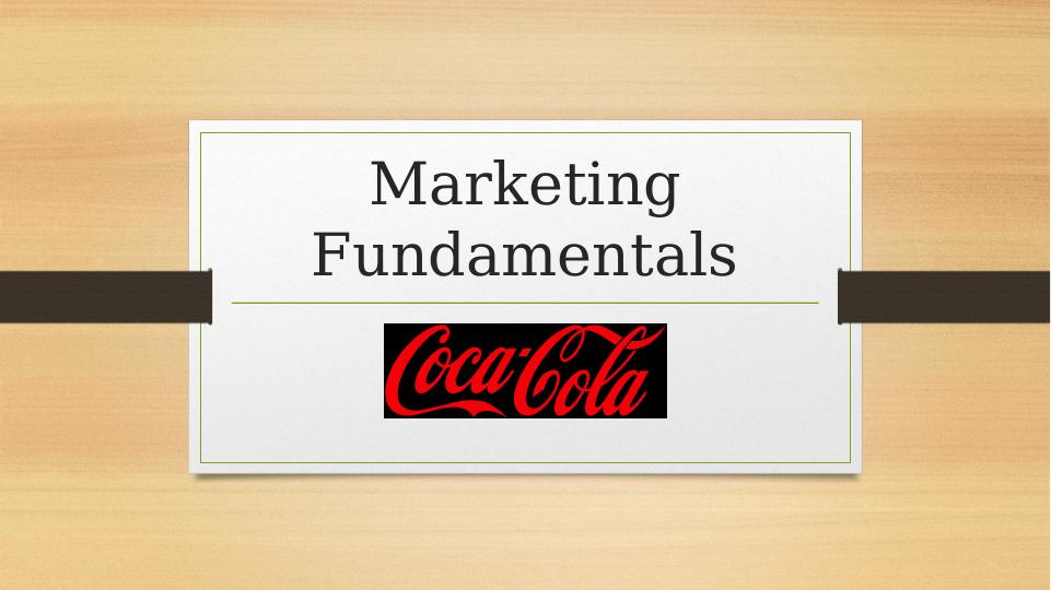Marketing Fundamentals._1