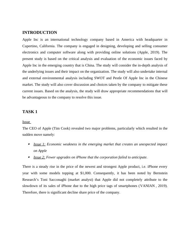 Strategic Management: Economic Issues Faced by Apple Inc in China_3