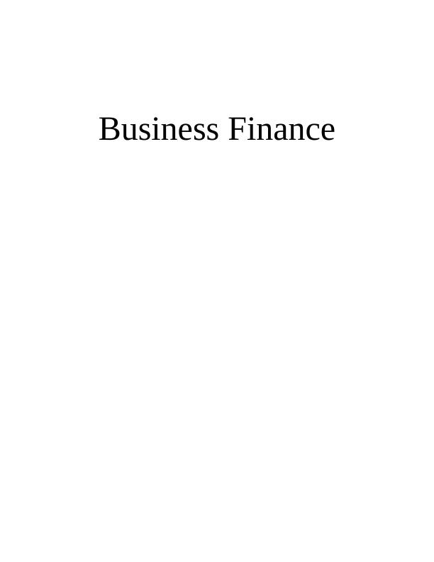 Business Finance Assignment - Uber Tools Ltd_1