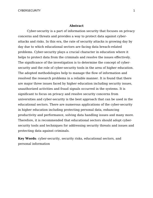 Applications of Cyber-Security in Higher Education_2