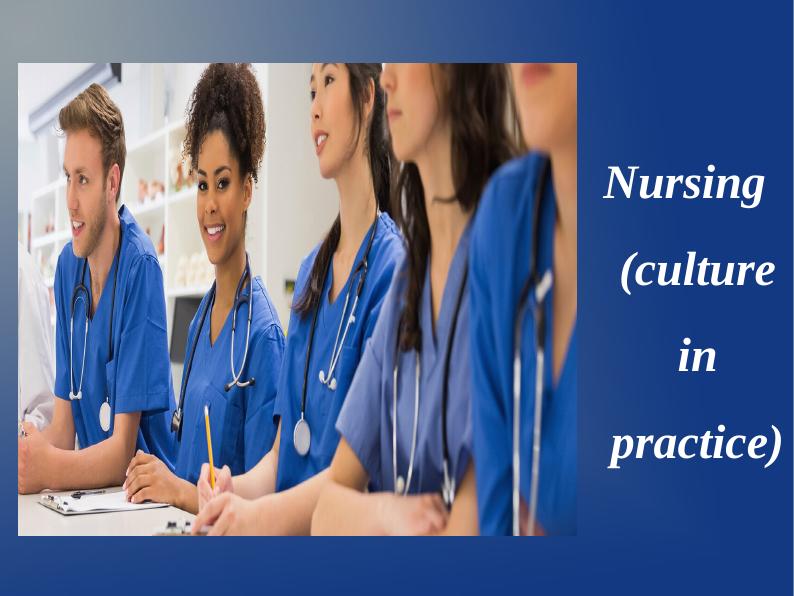 Culture in Mental Health Care Nursing Profession_1