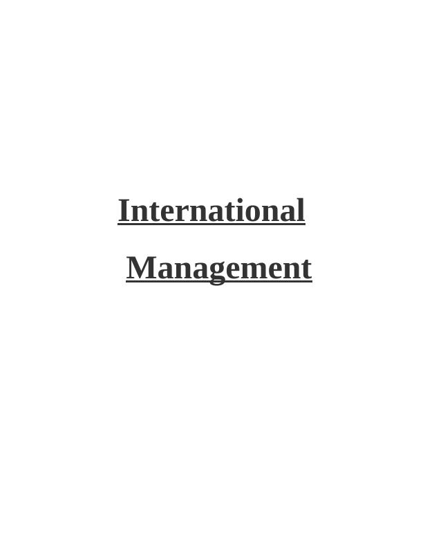 International Management of Rheson_1