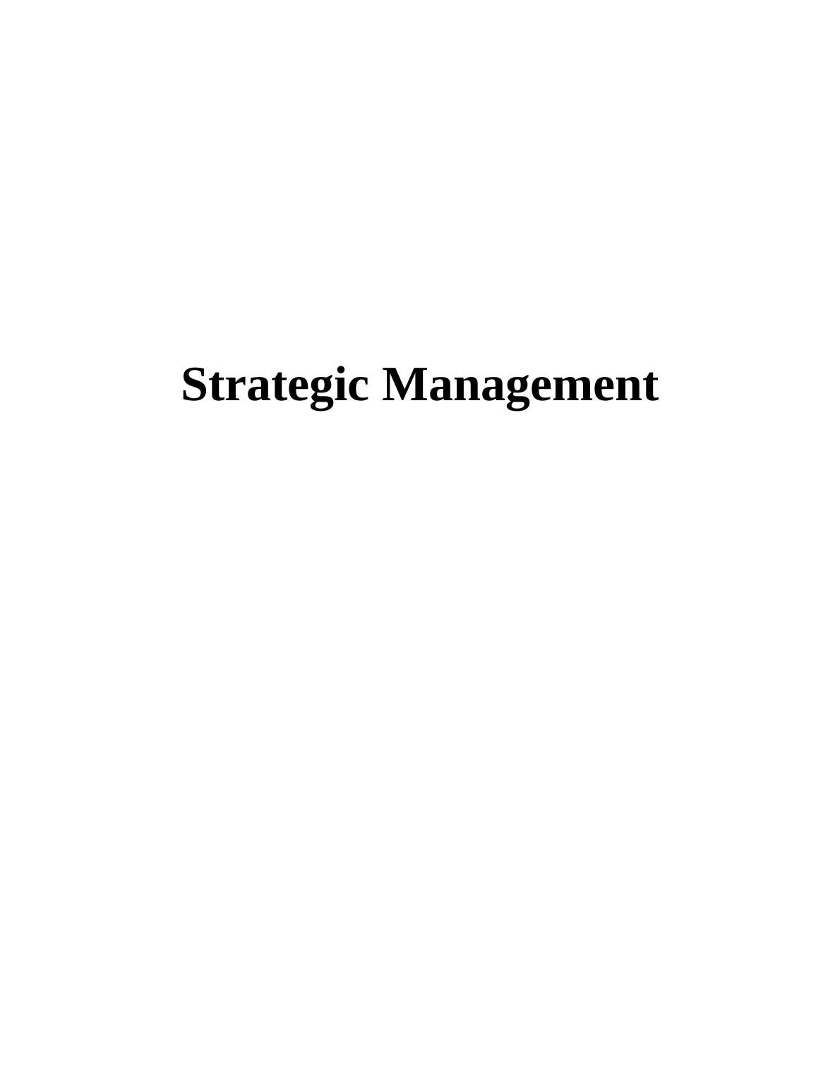 Assignment on Strategic Direction In Company_1
