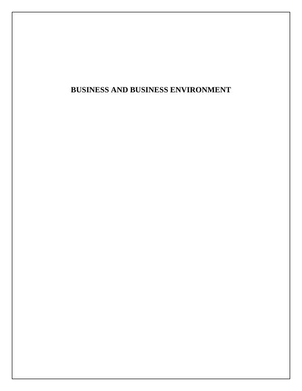 Business and Business Environment : Coca Cola_1