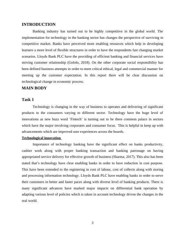 Technological Change And Csr In Lloyds Bank Plc