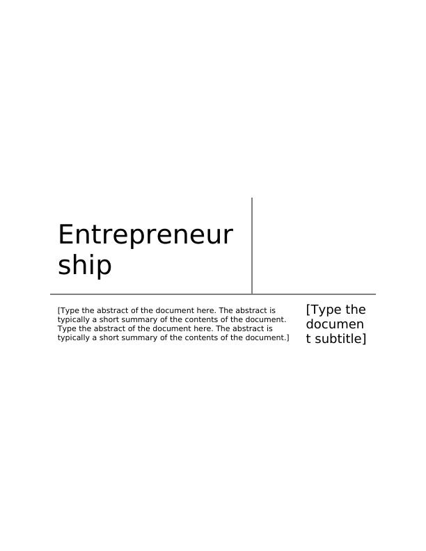 Entrepreneurship   Essay  2022_1