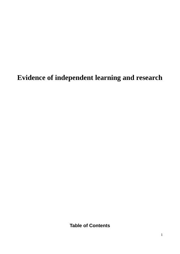 Evidence of Independent Learning and Research in School Education_1