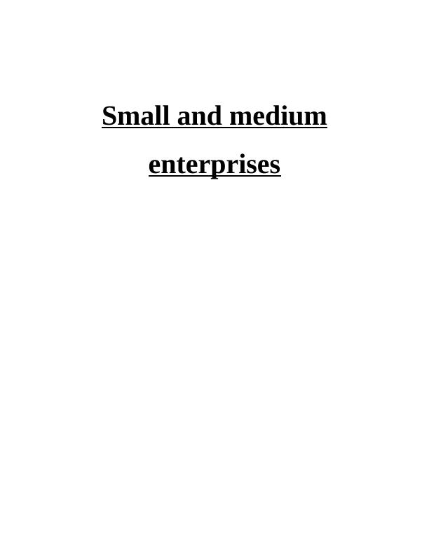 Small and Medium Enterprises Doc_1