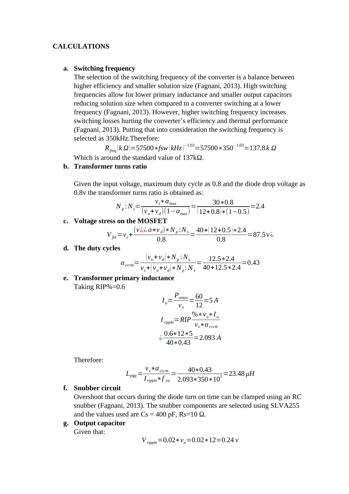 DESIGN A FLY BACK CONVERTER