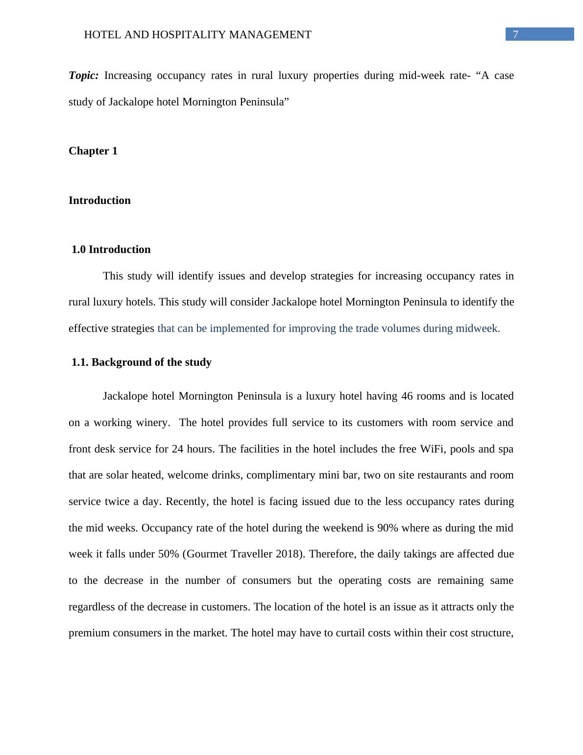 Hotel and Hostel Management Name of the University Author note Acknowledgement_8