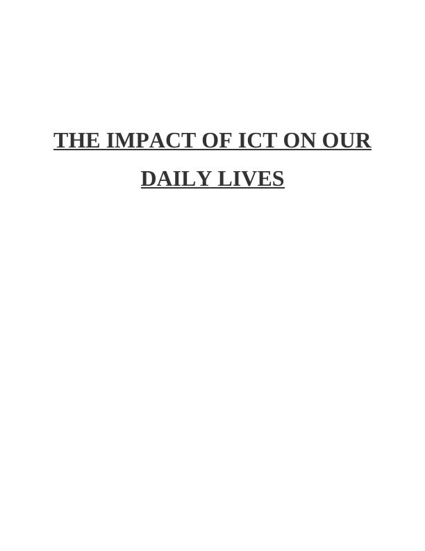 The Impact Of ICT On My Life_1