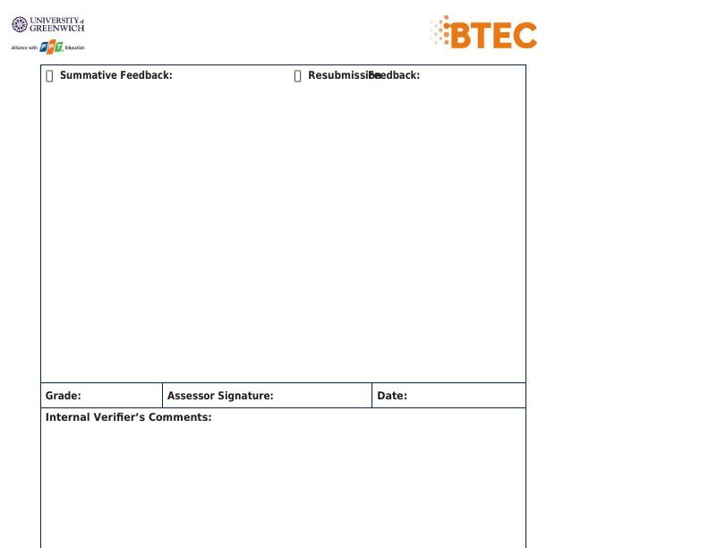 BTEC Level 4 HND Diploma in Business Unit Number and Title Unit 1: Business and Business Environment_2