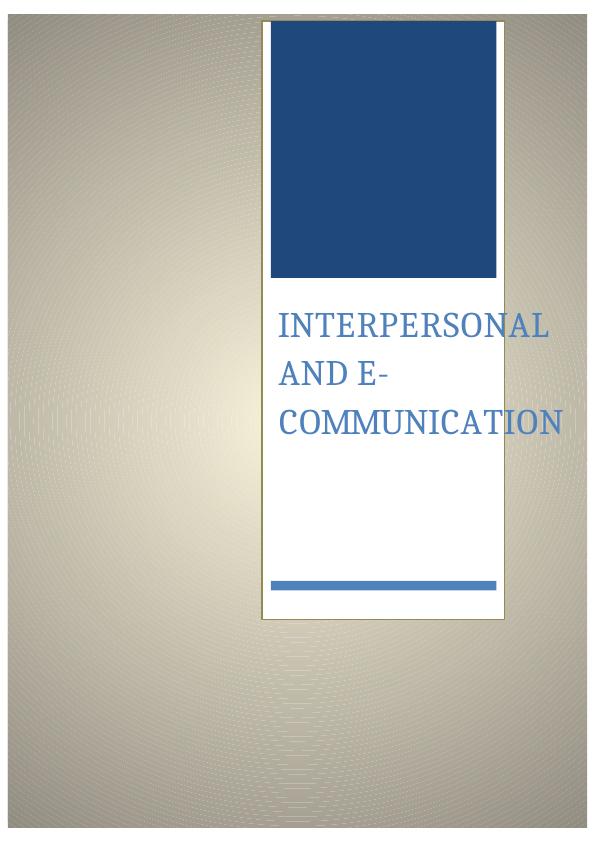 E-communication Interpersona Assignment PDF_1