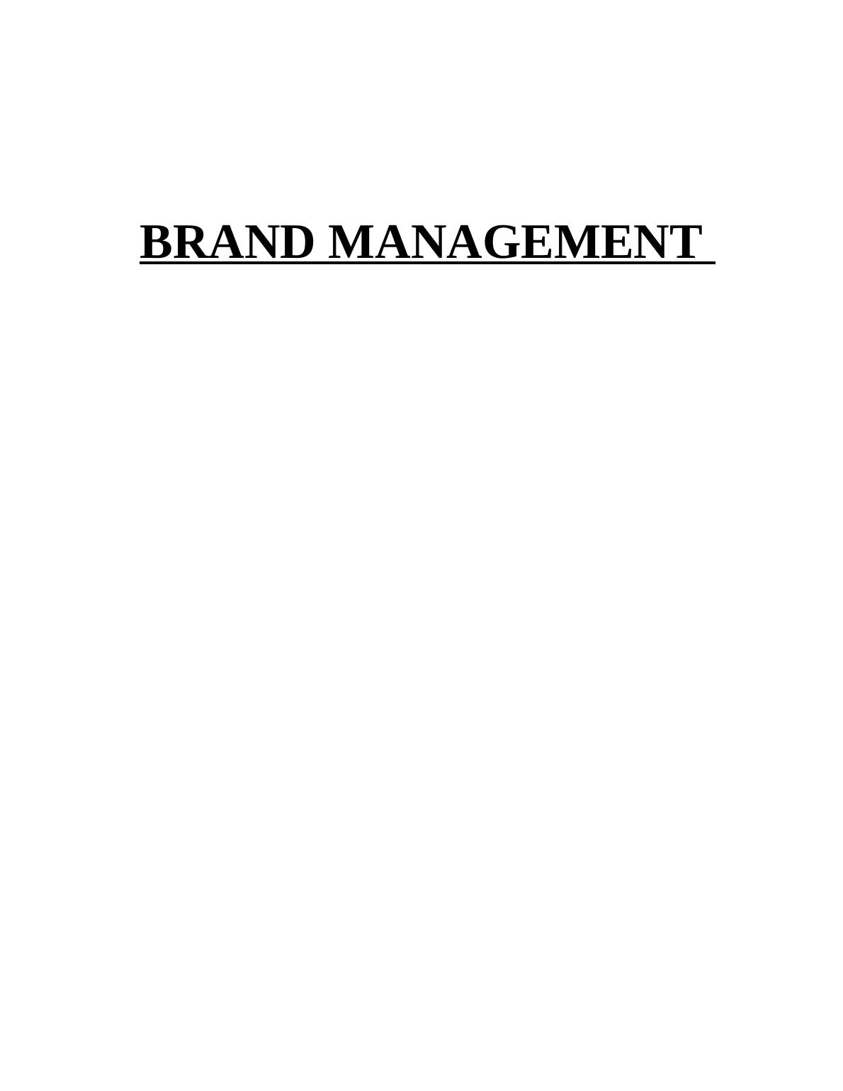 Brand Management Strategies and Hierarchy_1