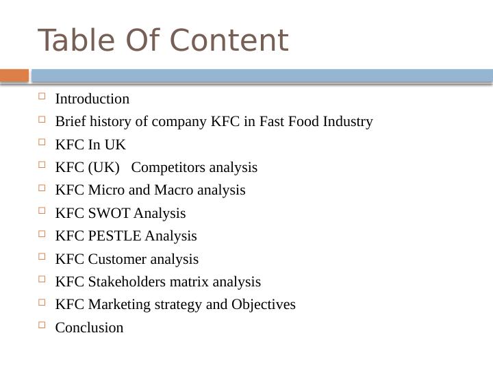 KFC Market Audit & Strategic Marketing Objectives_2