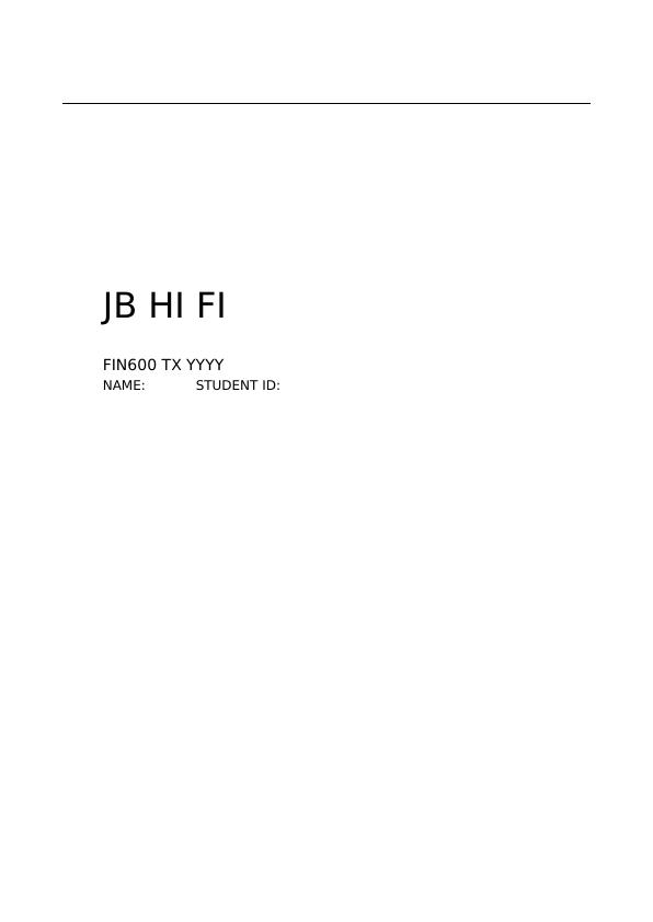 The Financial Analysis of JB HI FI Report 2022_1