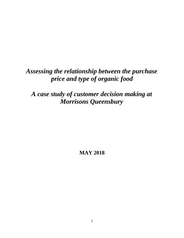 Customer Decision Making Assignment_1