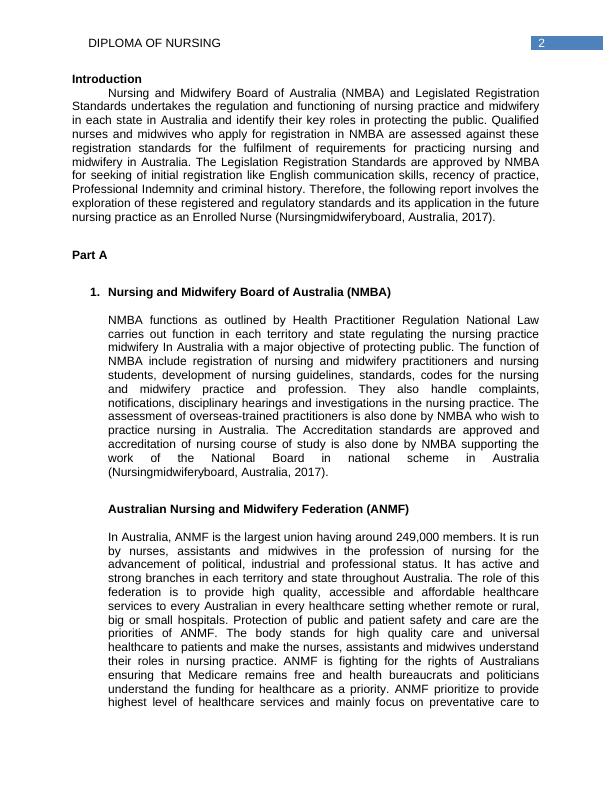 HLTENN001 Practise Nursing Within The Australian Health_3