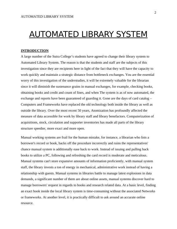 Automated Library System: Analysis on Upgrading to Latest Technology_3