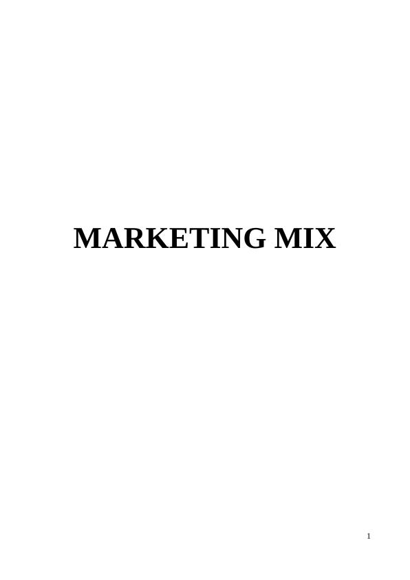 Case Study on Marketing Mix_1