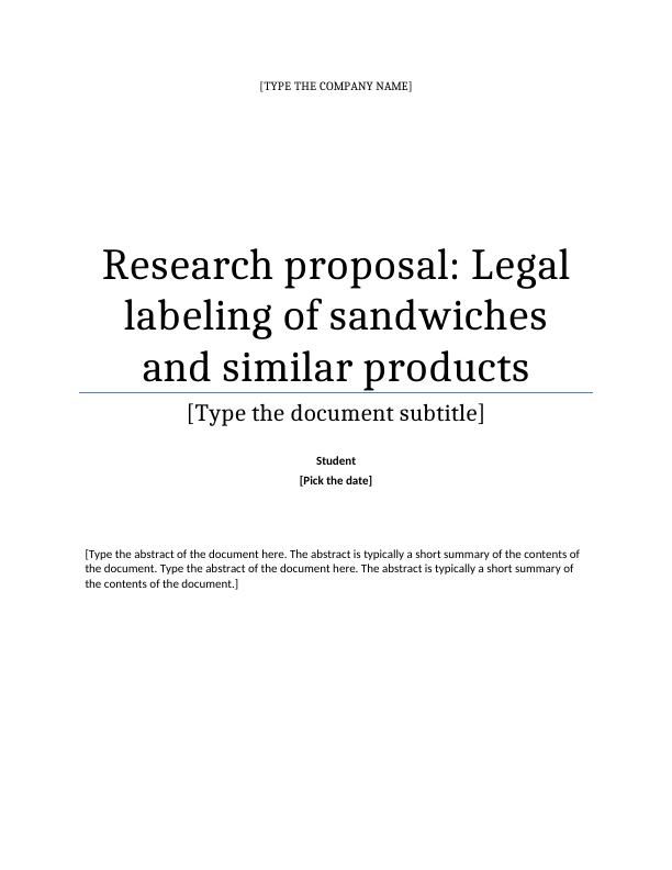 Research proposal: Legal labeling of sandwiches and similar products_1