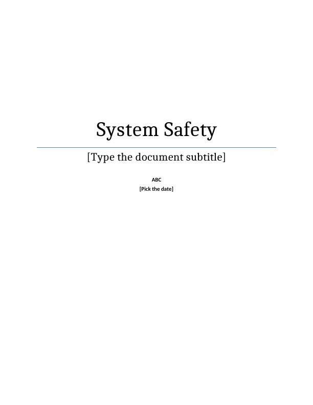 System Safety Show and the Issues_1