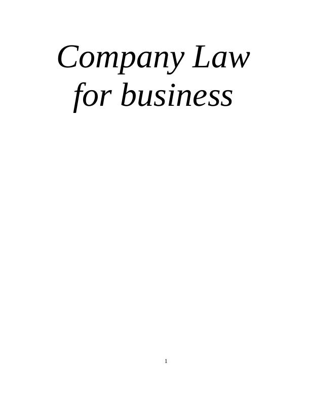 Company Law for business_1